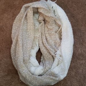 *8 for $25* Tan & White Infinity Scarf